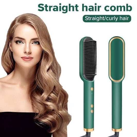 Hair Straightening brush and curler